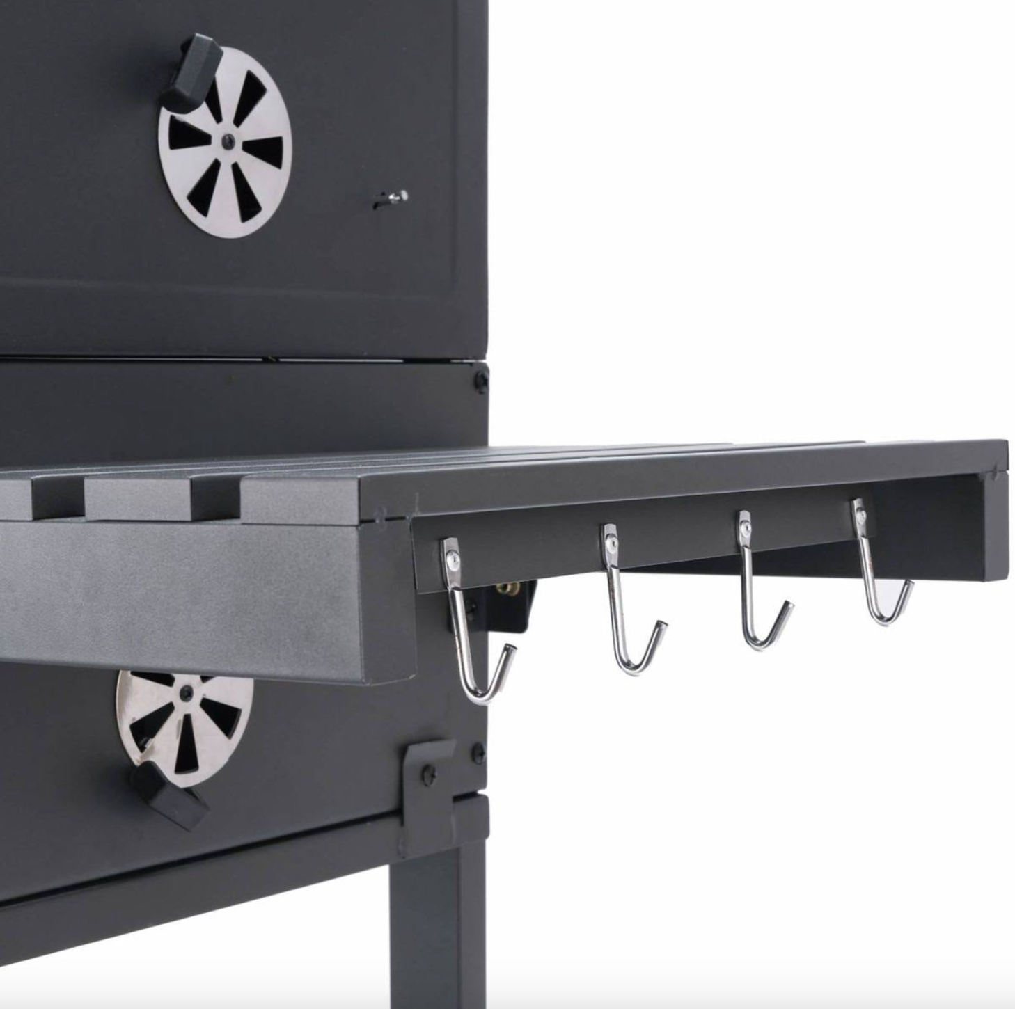 Barbecue Grill charbon de bois Noir - fumoir avec récupérateur de Cendres